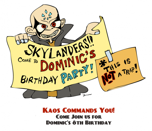 Kaos Skylanders Party Invitation (printable)